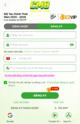 Đăng ký CM8